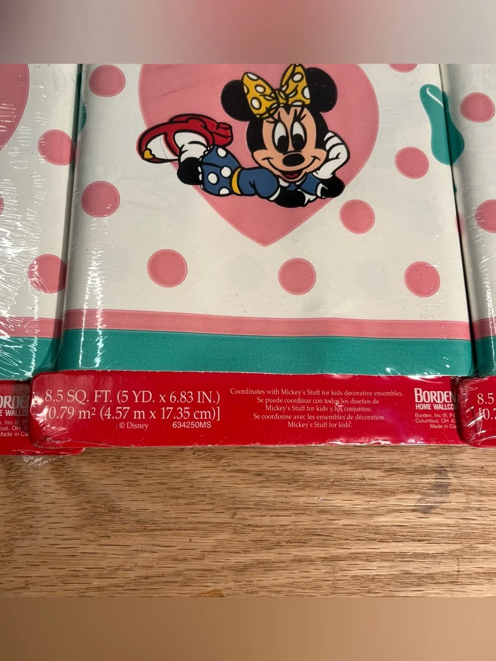 VTG Disney Minnie Mouse 90s Lot of 3 Pack Wallpaper Border Trim Mickey’s Stuff